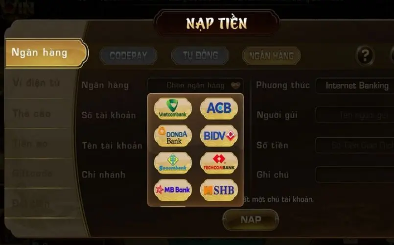 Nạp tiền Iwin qua ngân hàng