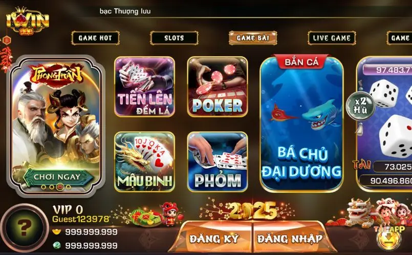 Những tựa game bài nổi bật tại Iwin